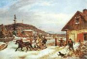 Cornelius Krieghoff The Toll Gate, china oil painting reproduction